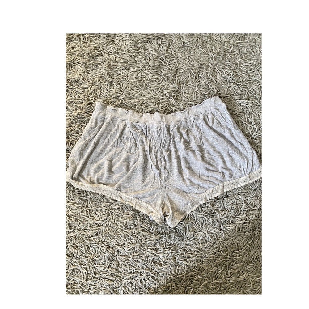 Gray pajama shorts